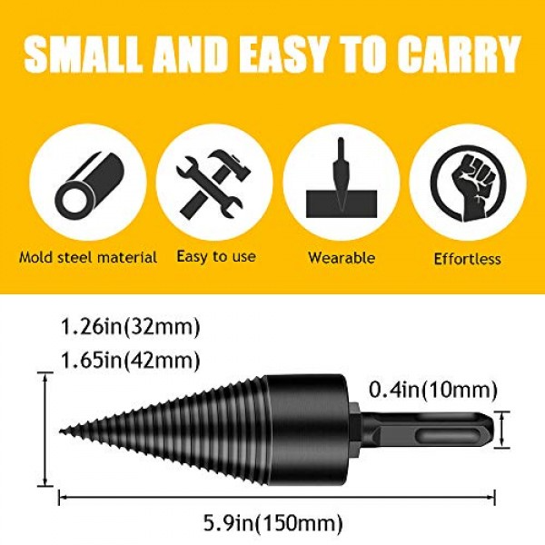 (🌲Early Christmas Sale- SAVE 48% OFF) 5 Pcs Set Firewood Drill Bit (BUY 2 GET FREE SHIPPING)