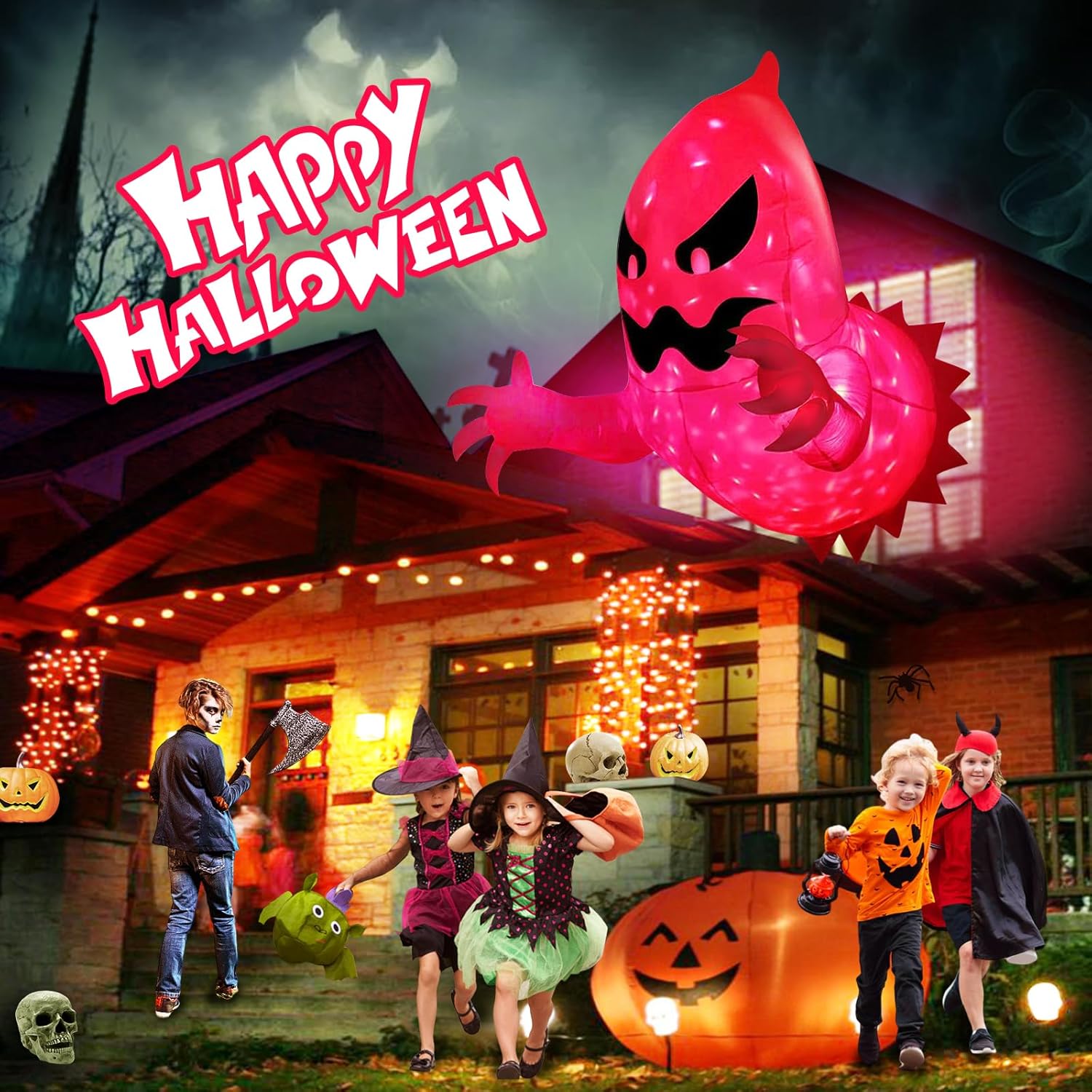 🔥Last Day 49% OFF 👻LED Halloween Inflatable Ghost