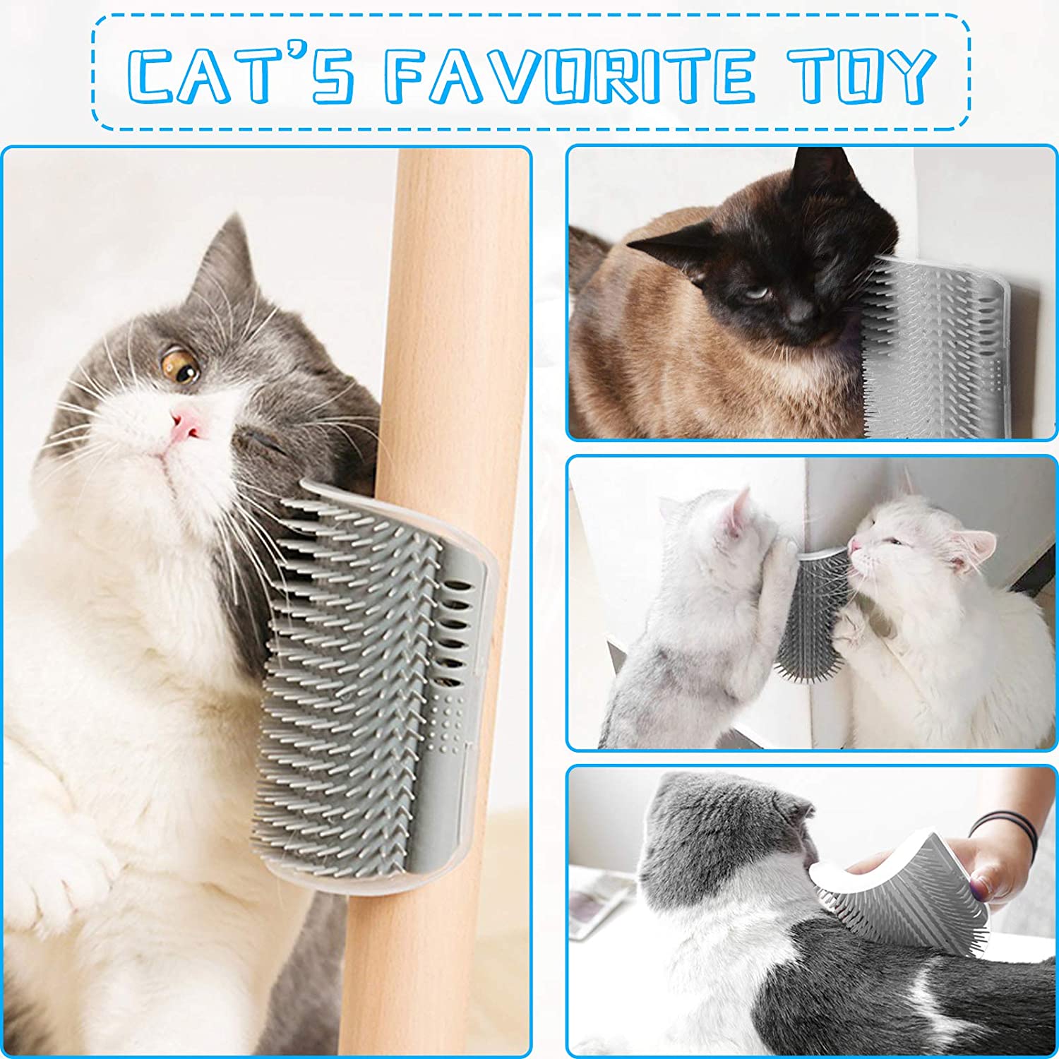 (🔥New Year Pre Sale - 49% OFF) Cat Massage Brush & Buy 2 Get 2 Free (4 Pcs)