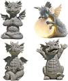 MystiCalls Garden Dragon Meditated Statue Collecting