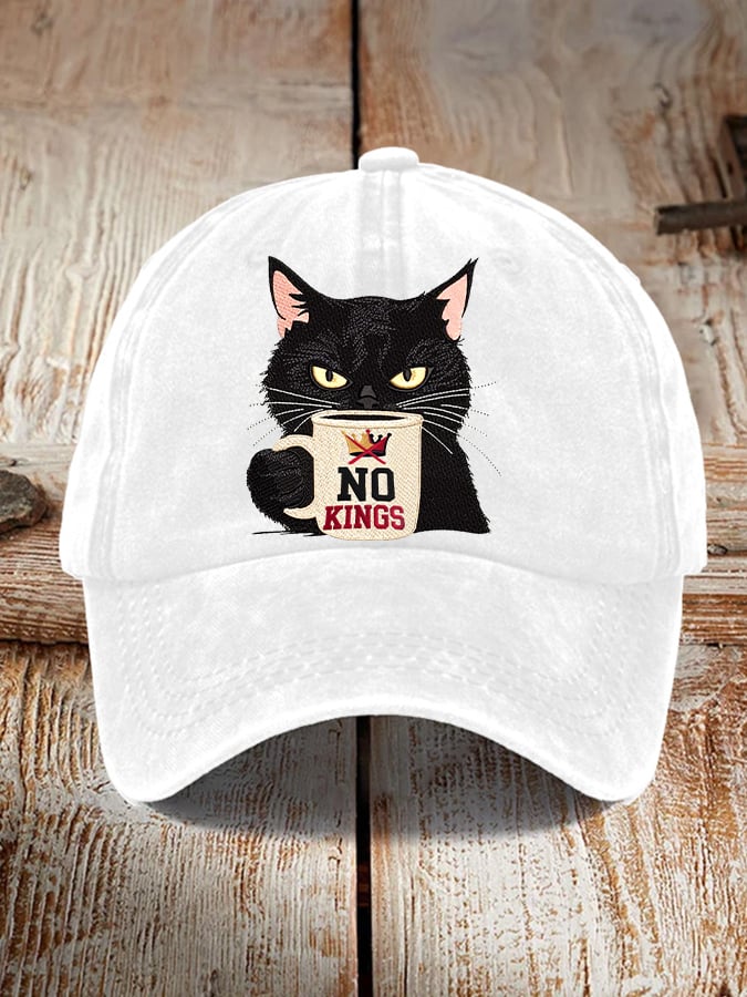 Unisex Washed Cotton Hat Without King Cat