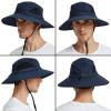 EINSKEY Unisex Sun Hat, Waterproof Wide Brim Bucket Hat Packable Boonie Hat for Fishing Hiking Gardening Safari Beach