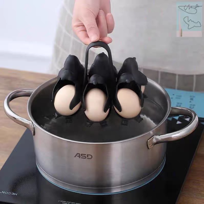 Penguin-Shaped 3-in-1 Cook, Store and Serve Egg Holder