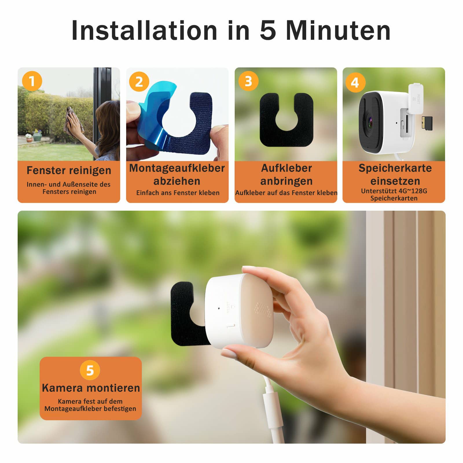 🔥Heißer Verkauf 49% Rabatt🚨Fensterkamera mit Farb-Nachtsicht