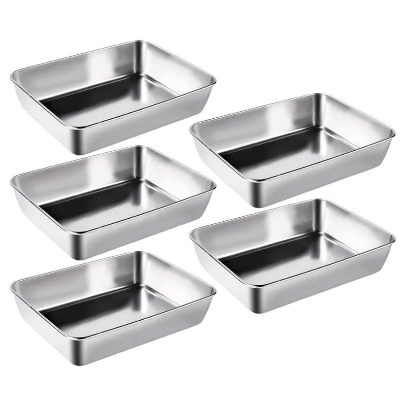 🔥Last Day Promotion 50% OFF🔥Stainless Steel Square Plate（With Lid）