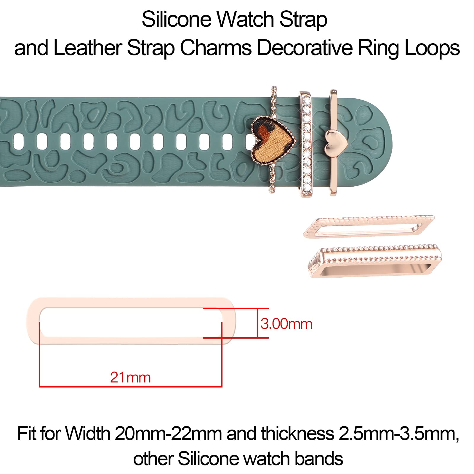 Watch Silicone Bands Decorative Rings