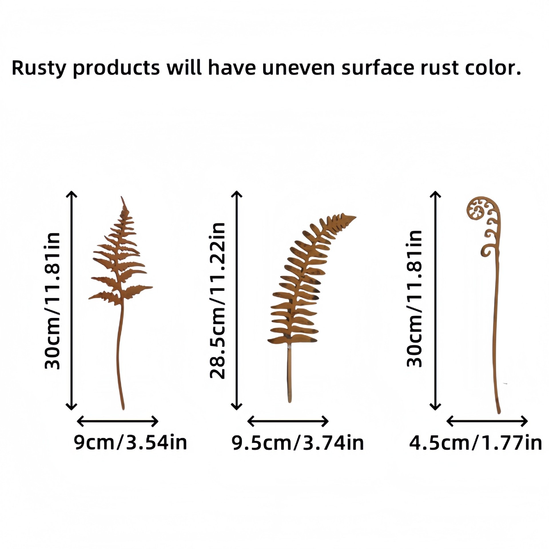 🔥 Celebrate July 4th with 50% OFF!🌿Rusty rural metal ferns are inserted into outdoor garden courtyard decorations and artificial plant handicrafts