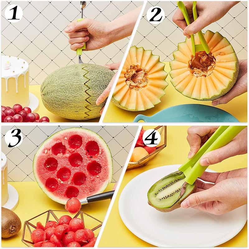 (🔥Last Day Promotion- 70% OFF) 3-In-1 Fruit Carving Kit