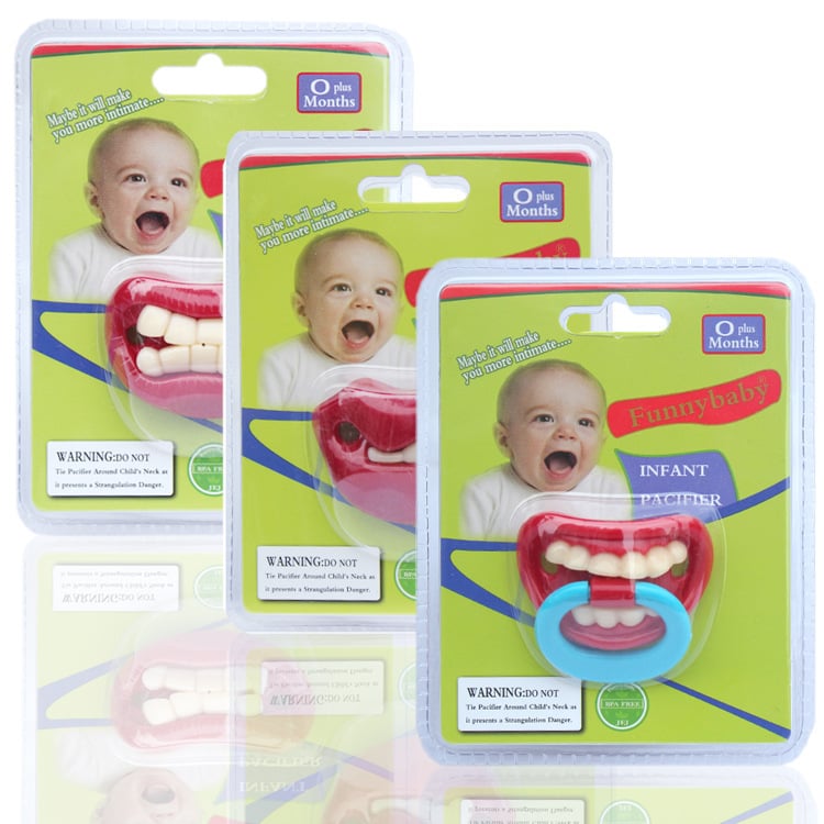 (🎄Christmas Hot Sale - 48% OFF) Funny Teeth Baby Pacifiers, BUY 5 GET 3 FREE & FREE SHIPPING