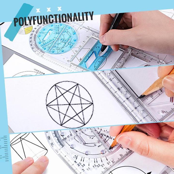 (🎅Early Christmas Sale- 49% OFF) Multifunctional Geometric Rulers🔥 Buy 2 Get 1 Free (3 Pcs)