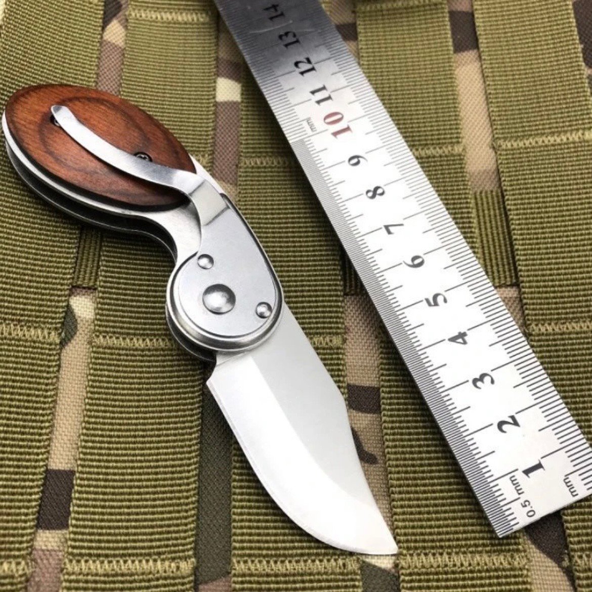 🔥2024 Hot Sale 🔥-Wood Handle Outdoor Mini Folding Knife-Best Gift