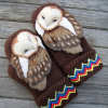 Hand Knitted Nordic Mittens With Owls - Buy 2 Get Extra 10% OFF & Free Shipping