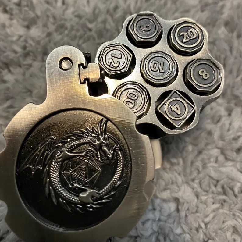 Revolver Dragon Fidget Spinner Bullet Dice