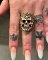 🔥Last Day Promotion 50% OFF💀Vintage Polish Floral Armor Antler Skull Ring