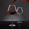 Taylor Luxury Gold Rim Burgundy Wine Glass
