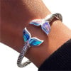 🎉Abalone Shell Mermaid Tail SS Bangle Bracelet🎉Buy 2 Get 10% OFF&Free Shipping