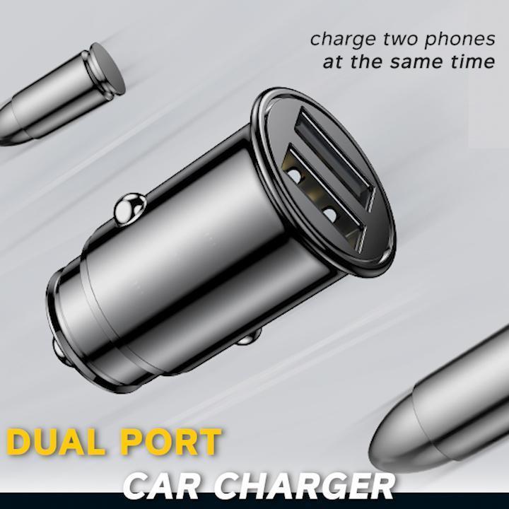 (New Year Promotion-SAVE 50% OFF)Metallic Dual Port Car Charger