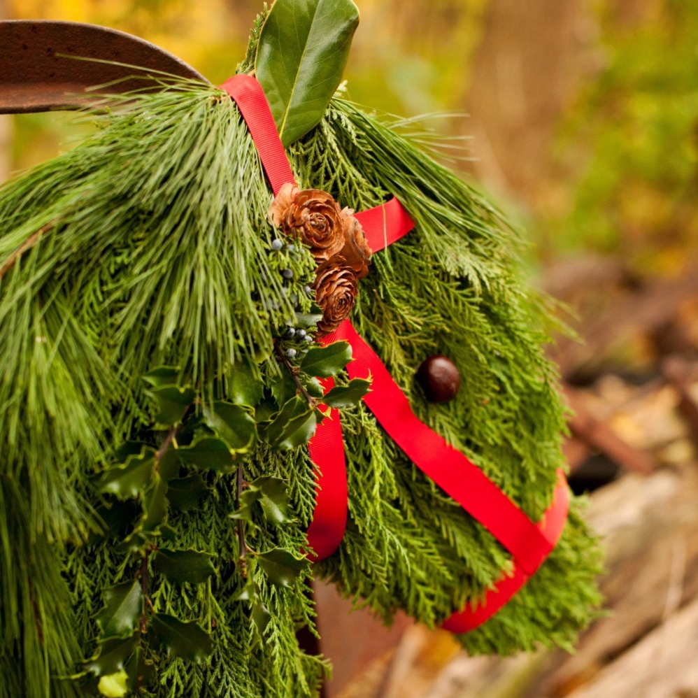 🎄Early Christmas Sale 49% OFF🎄🐴Handmade Farmhouse Horse Head Christmas Wreath🔥Buy 2 Get 10% OFF & Free Shipping