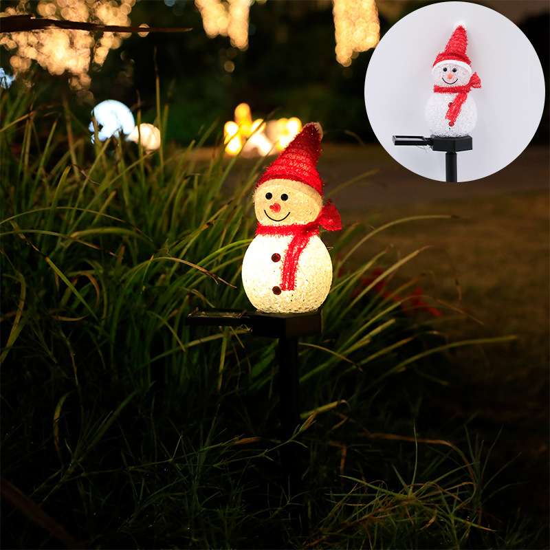 🎅🎄Solar Powered Ground Mounted Snowman Light⛄️