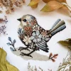 Flower Winter Bird Cross Stitch Kit