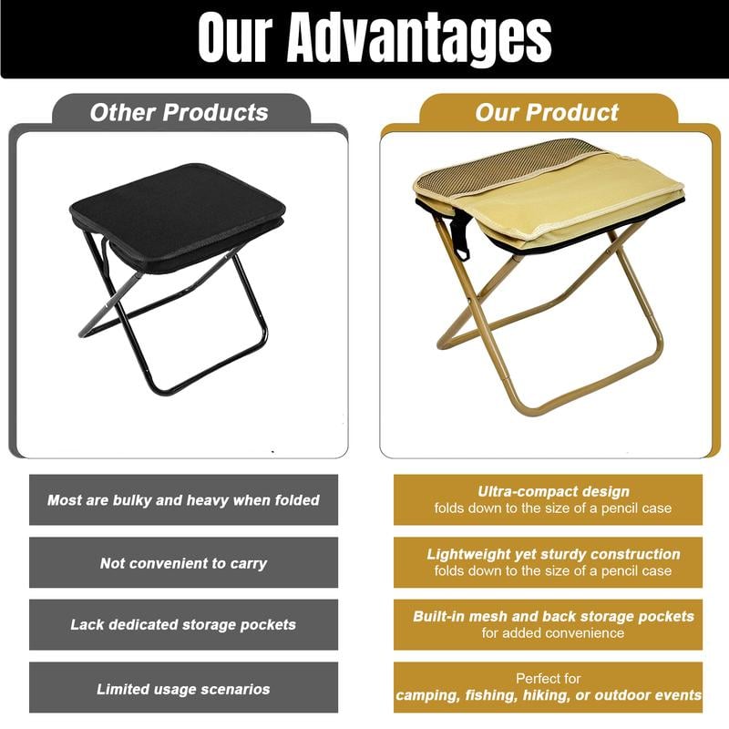 💥LAST DAY SALE 50% OFF💥Foldable Stool with Carrying Bag⚡BUY 2 FREE SHIPPING