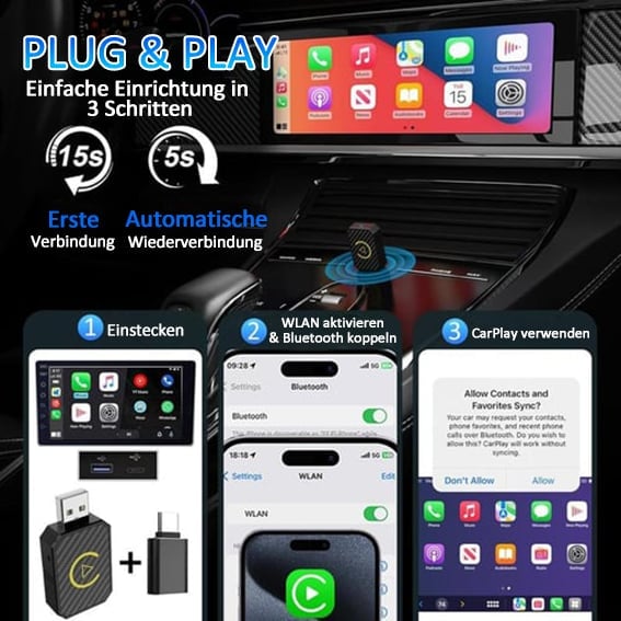 🔥Bluetooth-Adapter und CarPlay-Adapter