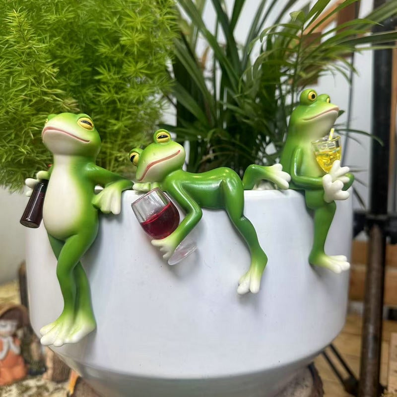 🎁TikTok Last Day Sale - 70% OFF🐸 Frog Flower Pot Hanger Ornament🍷