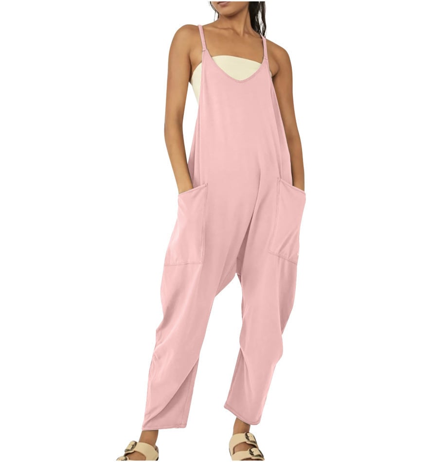 (🎉Last Day Promotion 50% OFF) Wide Leg Jumpsuit with Pockets