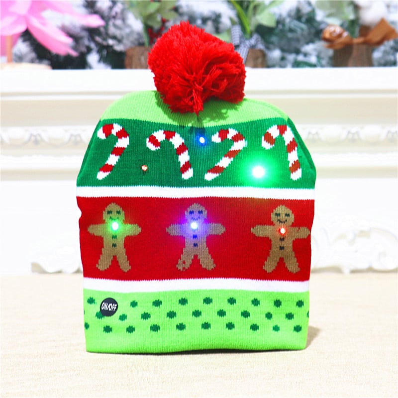 🎁 Christmas Sale 49% OFF- Christmas LED Light Knitted Beanies