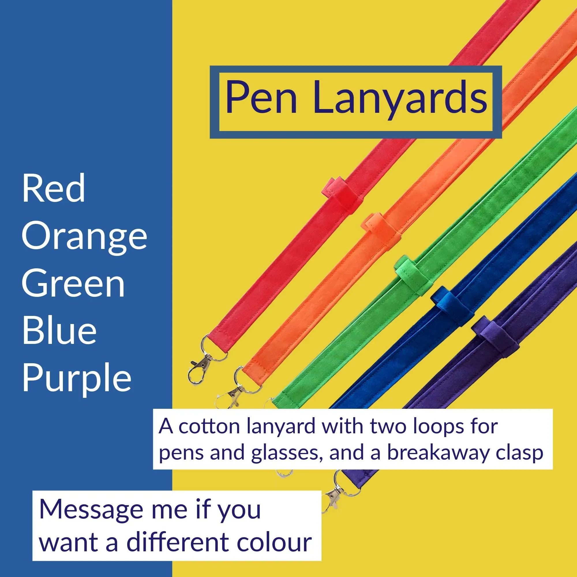 🔥LAST DAY 50% OFF -👩‍🏫Plain Fabric Pen Lanyards