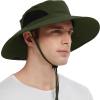 EINSKEY Unisex Sun Hat, Waterproof Wide Brim Bucket Hat Packable Boonie Hat for Fishing Hiking Gardening Safari Beach