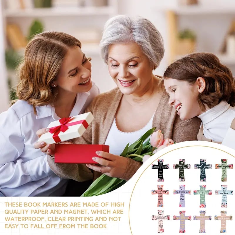 🔥Last Day 50% OFF - 📖Magnetic Cross Bookmarks Gifts for Bible Study, Readers, Teachers, Students