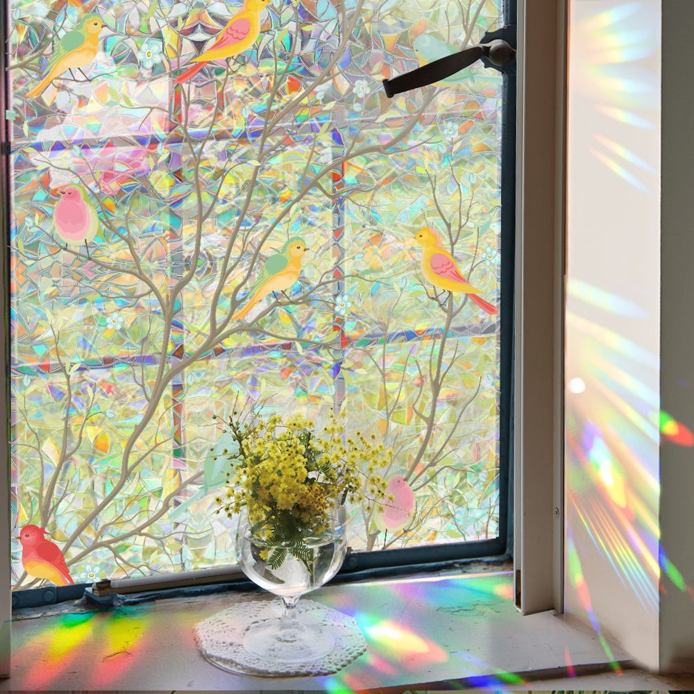 (🌲Early Christmas Sale - 49% OFF) Sun Catcher Prismatic Bird Window Film,43x100 CM