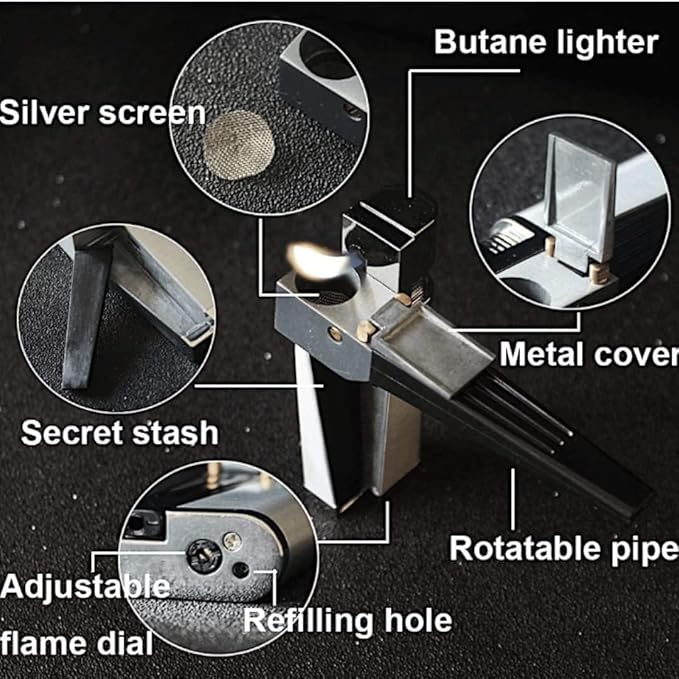 2 in 1 Set Lighter with Foldable Rotatable