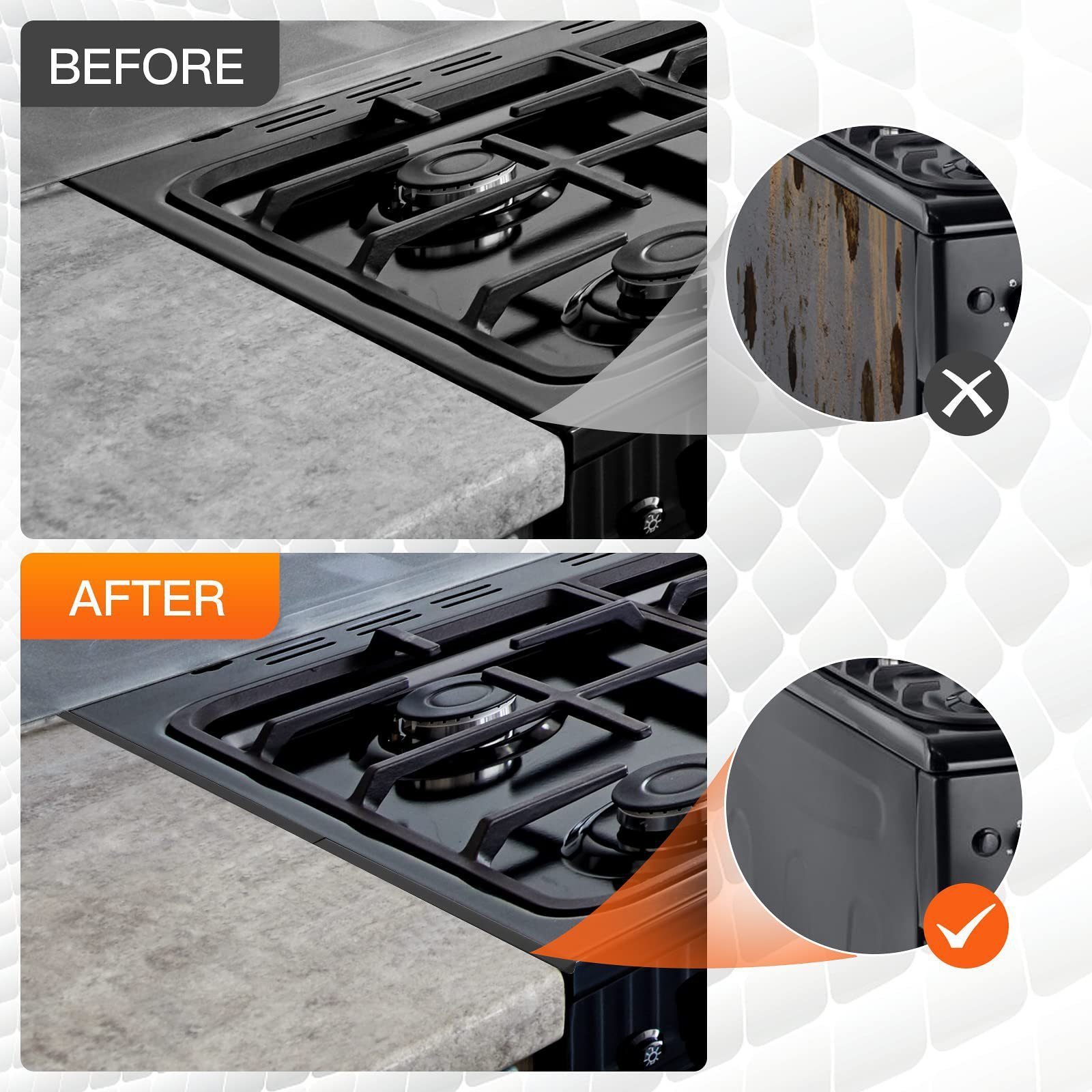 🔥LAST DAY SALE 70% OFF🔥Retractable Stainless Steel Stove Gap Covers