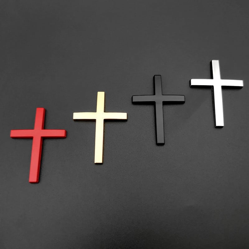 💥LAST DAY SALE 49% OFF💥✝ Christian Cross Sticker – Chrome Finish