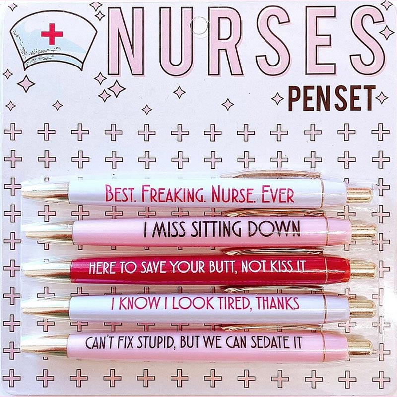Funny Nurses Pens Set (set of 5), Buy 3 Sets Free Shipping