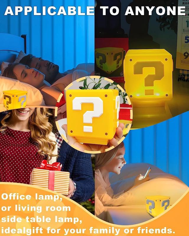 💖Last Day Sale 49% Off-🔥Mario Bros.Charging Question Mark Night Light💡 With Game's Gold Coin Sound