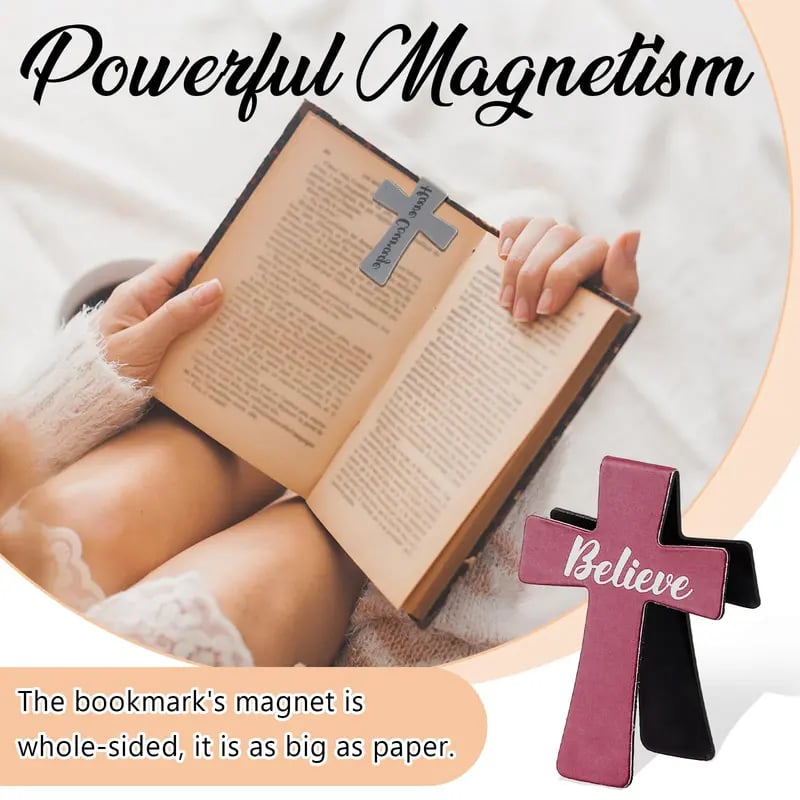 🔥Last Day 50% OFF - 📖Magnetic Cross Bookmarks Gifts for Bible Study, Readers, Teachers, Students
