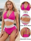 🔥Last Day Promotion 70% OFF💥2025 High Waisted Tummy Control Color Block Bikini Sets