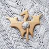 🎁NEW YEAR SALE NOW--50% OFF--Brooch pin with wooden animal pattern (sweater clip)