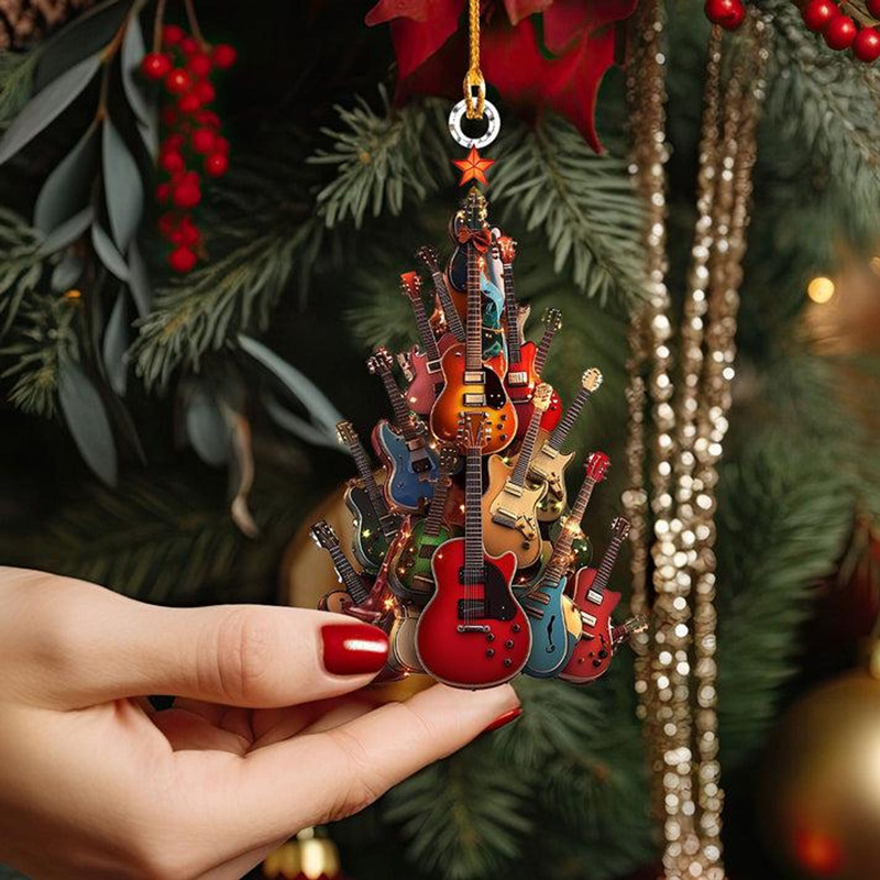 Guitar Christmas Tree Ornament