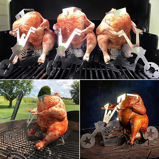 🔥HOT SALE NOW 49% OFF 🎁Portable Chicken Stand Beer- Motorcycle BBQ