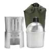 Military Canteen Set of 4, Canteen Cup Stove Pouch Kit