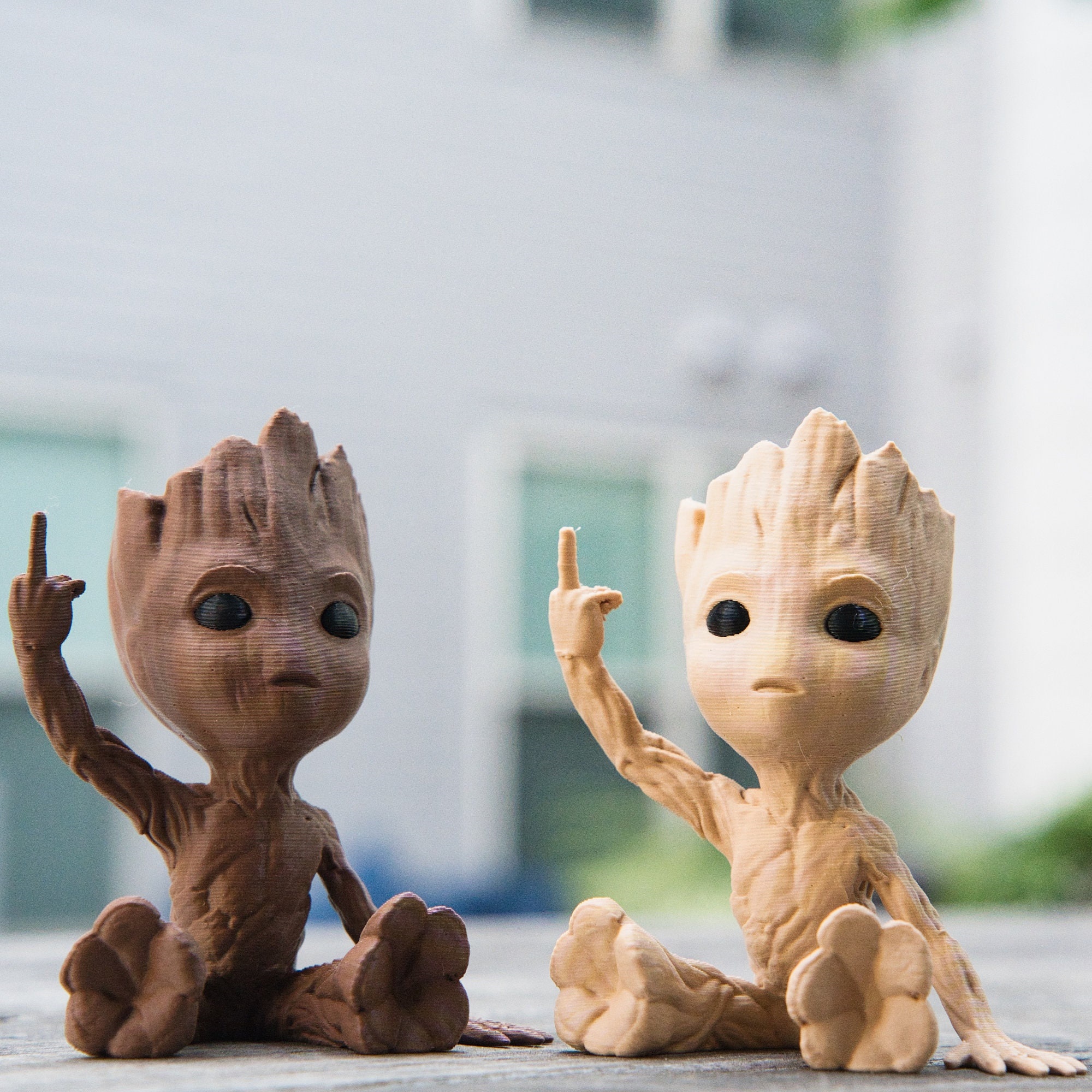 Funny Middle Finger Groot Ornament | Novelty Guardians of the Galaxy Decor