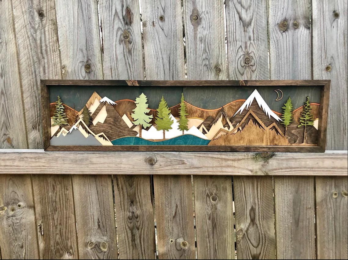 🔥Hot Sale 49% OFF🎁Handmade Wood Mountain Wall Art-Buy 2 Free Shipping