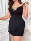 💥LAST DAY SALE 50% OFF💥Lace Trim Slit Sleep Dress