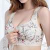 Front Zipper Wireless Flower Bra