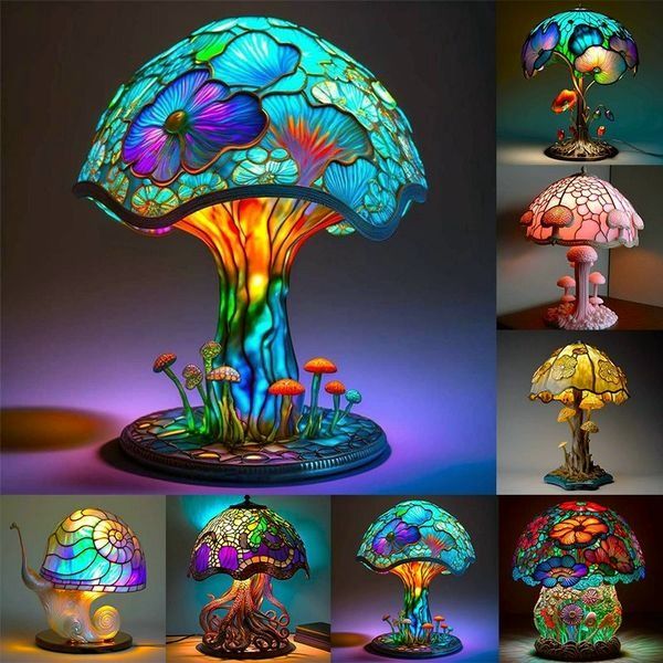 🎉Historically Lowest Price🔥Stained Glass Plant Series Table Lamp