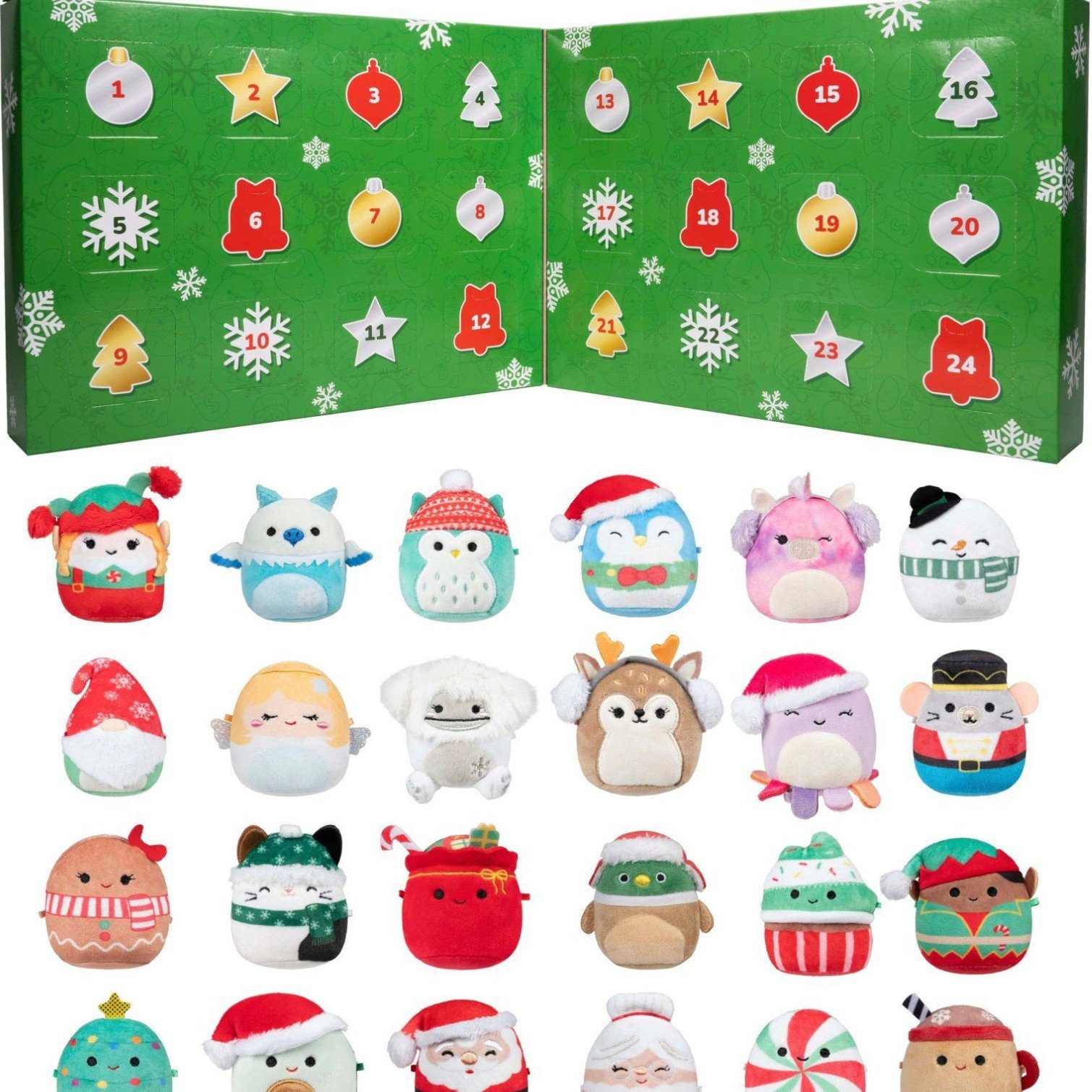 🎁TikTok Last Day Sale - 70% OFF🎅2026 Squishmallows 24-Day Micromallows Holiday Plush Advent Calendar